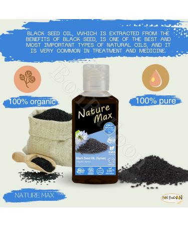 Organic Cold Pressed Black Seed Oil for Hair, Skin & Food - 3.38 oz / 100 ml - Buy Online on GoSupps.com