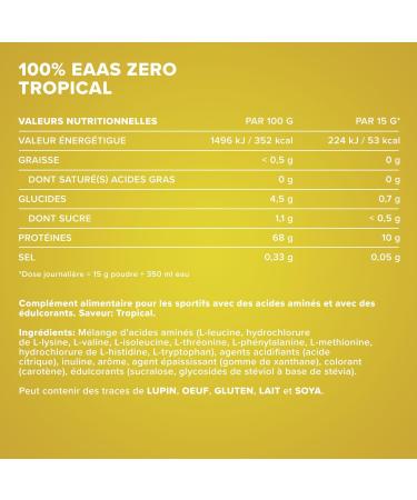 IronMaxx EAAs Zero en Poudre Tropical 500 g EAA Z ro Sans Sucre Compl ment EAA pour Sport & Nutrition Tropical 500 g (Lot de 1) - Buy Online on GoSupps.com