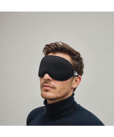 Shapevital 3D Sleep Mask Deluxe - Black Eye Mask for Women & Men Comfortable Blindfold for Side Sleepers Perfect for Travel - Buy Online on GoSupps.com
