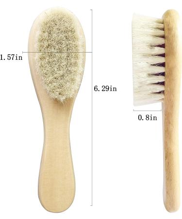 Natural Wooden Baby Hair Brush - Soft Goat Bristles for Newborns, Infants, Toddlers & Kids - Buy Online on GoSupps.com
