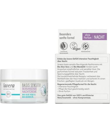 Laverana Co KG lavera Basis Sensitive Calming Night Cream 50 ml 50 ml 1 pack - Buy Online on GoSupps.com