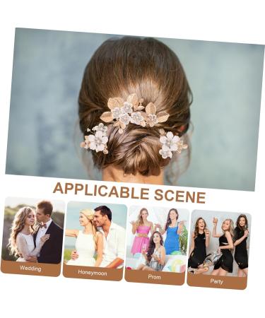 Beavorty 1 Set Leaves and Flowers Hair Comb Decorative Hair Combs Hair Accessories for Headpiece for Wedding Decoration Hair Combs for Women Accessories Girl Headpiece Bride Headdress - Buy Online on GoSupps.com