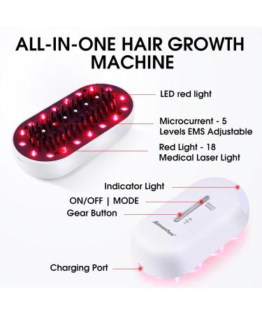 LED Hair Growth Laser Comb Red Light Therapy Hair Loss Treatment for Women Men - Hair Growth System for Thinning Hair - Buy Online on GoSupps.com
