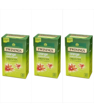 Twinings Green Tea Orange & Lotus Flower 20 Teabags - Pack of 3 - Buy Online on GoSupps.com