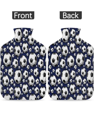 Football Heat Bottle with Fluffy Cover - 2L Hot Water Bottle for Kids Men & Women | Cozy Nights & Pain Relief - Buy Online on GoSupps.com