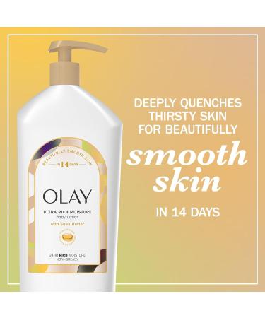 Shop Olay Ultra Rich Moisture Body Lotion for Women - Hydrating Instant Absorption Vitamin B3 & Shea Butter 18 fl oz - International Shipping - Buy Online on GoSupps.com