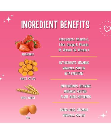 Just Natural Paws Sweet Potato & Strawberry Dog Treats - Healthy Human-Grade Superfood Dog Training Treats Natural & Vegetarian No Preservatives or Additives - Buy Online on GoSupps.com