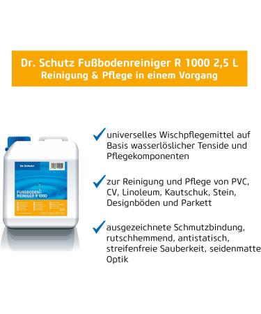 Dr. Protection Floor Cleaner 2.5L - Strip-Free Cleaning for PVC Linoleum Rubber Stone & Parquet | Ideal Vinyl Floor Care | Soil Cleaner 1 Pack - Buy Online on GoSupps.com