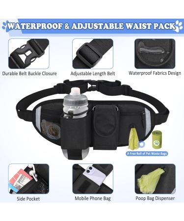 Vobuke Adjustable Hands-Free Dog Jogging Leash - Shock Absorption Reflective Design & Carabiner for Small & Medium Dogs up to 177lbs - Buy Online on GoSupps.com