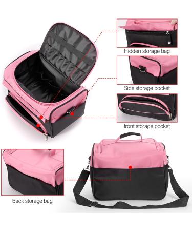 Travel Medicine Bag Organizer - Black & Pink | Pill Bottle Storage & First Aid Kit Bags - Empty & Convenient - Buy Online on GoSupps.com