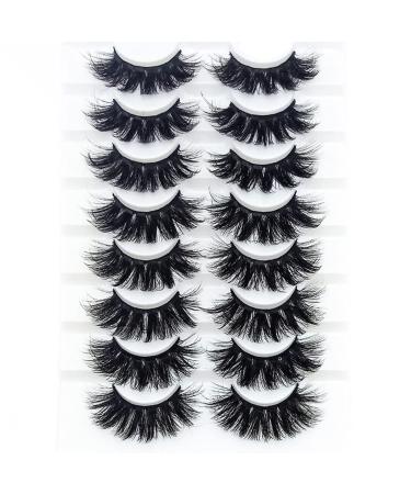 Grbd 8 pairs thick fake eyelash package lady artificial fluffy eyelash extension pack 25mm for women girls women eyes make-up