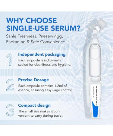 Hyaluronic Acid Serum for Face 3% Hyaluronic Acid Serum Ultra-Hydrating Vials 30 pcs Hydration & Moisture Facial Serum for Fine Lines & Wrinkles Single-Use - Buy Online on GoSupps.com
