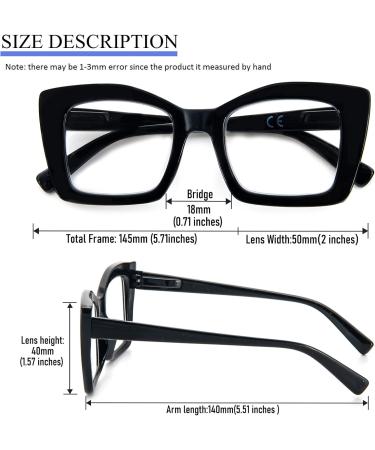 Buy KoKoBin Oprah Oversized Square Reading Glasses - Stylish Computer Glasses with Spring Hinges in Black Pink Leopard & Pink - 2 Diopters - International Shipping Available - Buy Online on GoSupps.com