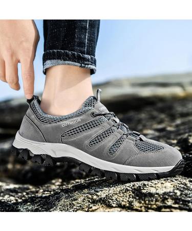 Buy Rytejfes Men's Waterproof Tennis Shoes - Sporty Gym Sneakers Slipproof Outdoor Running Shoes - Comfortable & Lightweight Gray 43 EU - Buy Online on GoSupps.com