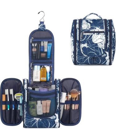 Blue Lotus Travel Toiletry Bag for Women - Medium Size Organizer for Makeup and Cosmetics - Buy Online on GoSupps.com