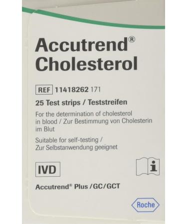 Accutrend Cholesterol Test Strips (25 Count) - Fast & Accurate Results - Buy Online on GoSupps.com