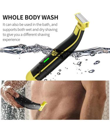 Full Body Waterproof Electric Shaver for Men | Ergonomic Wet & Dry Rotary Beard Trimmer | Double Shave Facial Grooming - Buy Online on GoSupps.com