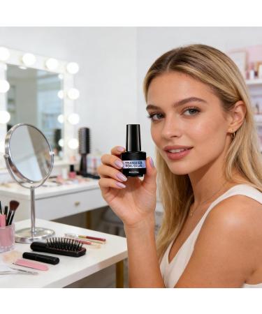 Nail Foil Glue | 8ml Strong Adhesion Transparent Gel Requires a UV Lamp | Ideal for Home Care and Decorative Nail Art - Buy Online on GoSupps.com