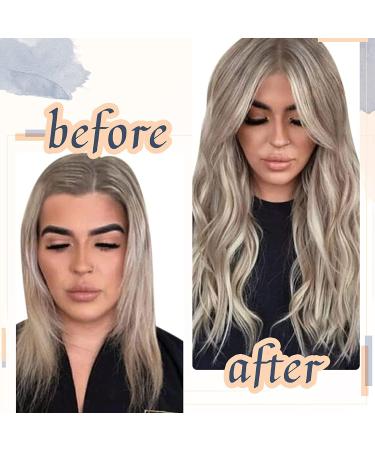 RUNATURE Blonde Highlight Grey Tape in Hair Extensions 22 Inch - 50g, 1-Tape #19AP60 - Buy Online on GoSupps.com