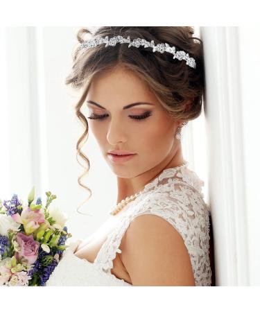 Perfeclan Wedding Bride Hair Tiara - Elegant Crystal Headband for Weddings Proms & Parties - Buy Online on GoSupps.com