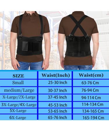 Qcheye Back Brace Lumbar Support Belt with Removable Suspenders - Breathable Relief for Heavy Lifting and Work - M/L (30-37 Inches) - Buy Online on GoSupps.com