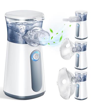 Portable Nebulizer Machine for Kids and Adults: The Nebulizer Handheld steam Inhaler for Asthma Breathing Rechargeable Baby Kid mesh Nebulizer Nebulizador para Ni os Travel Home 3 Masks
