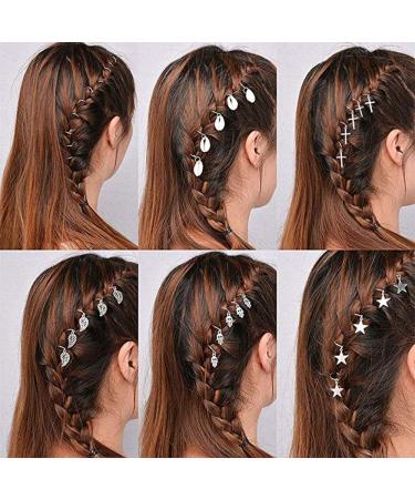 50-Piece Gold Hair Accessory Set | Needle Rings Clips Headbands & Charms - Stylish Copper & Shell Designs for Braid & Updo - Buy Online on GoSupps.com