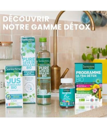 Santarome Bio - Pure Organic Birch Sap | Draining and Detox Food Supplement | Drains Revitalizes & Detoxifies the Body - Aga - Buy Online on GoSupps.com