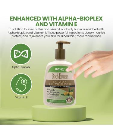 Biocare Labs Moisturizing Body Butter - Body Cream With Natural Shea Butter Olive Oil and Vitamin E - Instantly Penetrates and Deeply Renews Skin - Lotion Designed For Dry Skin- 16 OZ 16 Ounce (Pack of 1) - Buy Online on GoSupps.com