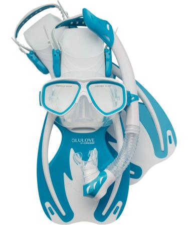 Cressi Rocks Kids Set, White/Light Blue, L/XL L/XL | US Youth 1/6 | EU 32/38 White/Light Blue - Buy Online on GoSupps.com