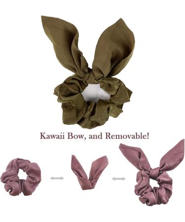 6 Pieces Bow Ponytail Holder Hair Ties Ropes Rabbit Ear Elastic Hair Hair Elastics Scrunchies Chiffon Ponytail for Holding Ponytail and Hair Styling - Buy Online on GoSupps.com