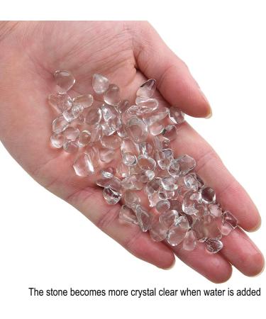 Hisredsun 1kg Clear Glass Stones - 6-9mm Crystal Pebbles for Aquariums Flowerpots Landscaping & Vase Filler - Buy Online on GoSupps.com
