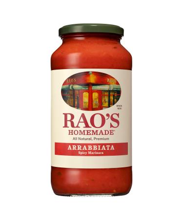 Rao's Homemade Arrabbiata Sauce, 24 oz, Tomato Sauce, Spicy, All Purpose, Keto Friendly Pasta Sauce, Premium Quality Tomatoes from Italy and Crushed Red Pepper