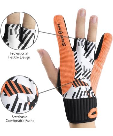 Bowling Gloves Silicone Antiskid Wrist Support Thumb Protector Orange M(2.76 - 3.15) - Snow Fox Sports - Buy Online on GoSupps.com