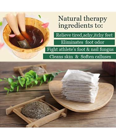 Foot Bath Herbs - Chinese Medicine Foot Bathing Powder (6g x 30 Bags) for Tired Feet | Natural Wormwood & Healing Plants - Buy Online on GoSupps.com