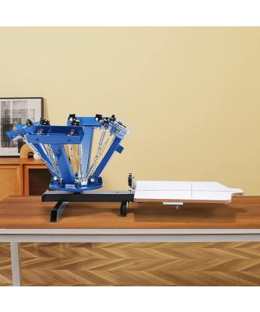 VEVOR 4 Color 1 Station Screen Printing Machine | 360 Rotatable Press | 21.2x17.7in Silk Screen Press | Double-Layer Pallet for T-Shirt DIY Printing - Buy Online on GoSupps.com
