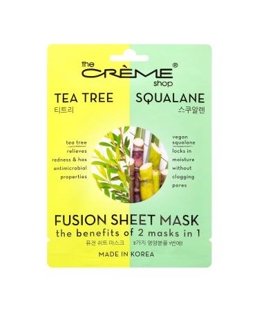 Buy The Cr me Shop Tea Tree & Squalane Fusion Sheet Mask - Korean Acne Face Mask with Hyaluronic Acid (5 Masks) - Vegan & Hydrating - Buy Online on GoSupps.com