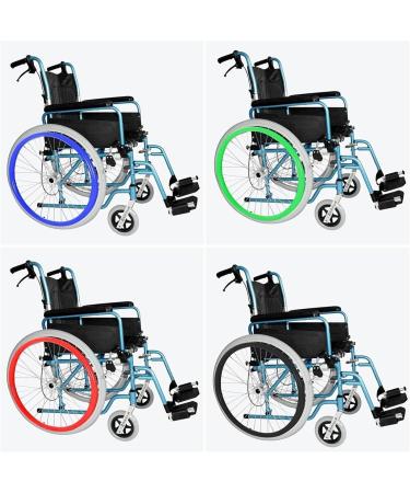 Wheelchair Push Rim Covers 24/22Inch Rear Wheel Sports Wheelchair Cover Silicone Hand Push Cover Wheelchair Hand Push Protective Sleeve for Improve Grip (Color : Blue Size : 22inch) 22inch Blue - Buy Online on GoSupps.com