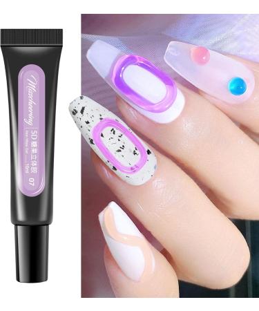 Nail Polish Gel - Long-Lasting Healthy Resin Nail Gel | Highly Pigmented Nail Polish Gel No Leakage Create Various Manicures Stereo Adhesive Nail Polish Gel for Manicure Art Design Nicything 07 - Buy Online on GoSupps.com