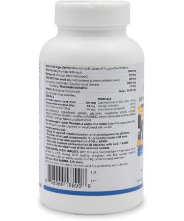 Nutripur GENIUS Kids and Teens - Concentration ADD/ADHD formula 90 chewable softgels Fish 90 count (Pack of 1) - Buy Online on GoSupps.com