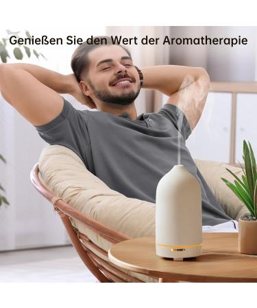 Jesmay Aroma Diffuser for Essential Oils - 120ml BPA-Free Ceramic Humidifier | Premium Room Fragrance Diffuser for Bedrooms Office & Spa (White) - Buy Online on GoSupps.com