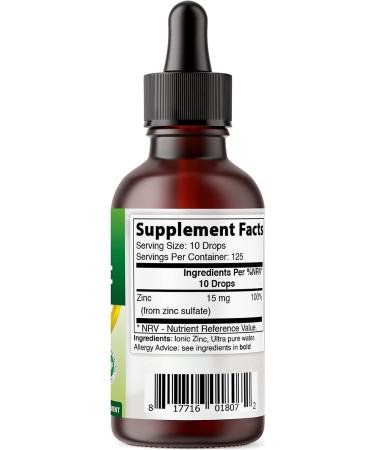 Best Naturals Ionic Liquid Zinc - Immune Support - High Bioavailability - 2 OZ Glass Bottle - Buy Online on GoSupps.com