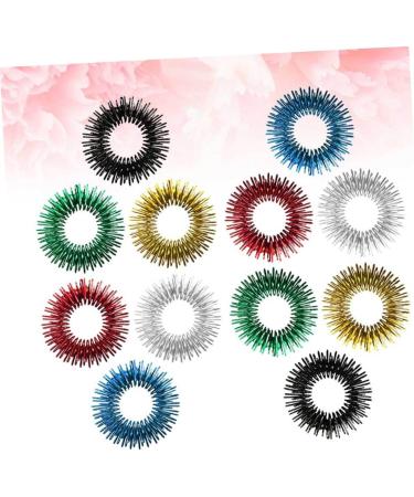 Magiclulu 36 Stk Spiky Finger Rings - Noiseless Acupressure Massage Toys for Kids | Finger Roller Massager Device - Buy Online on GoSupps.com