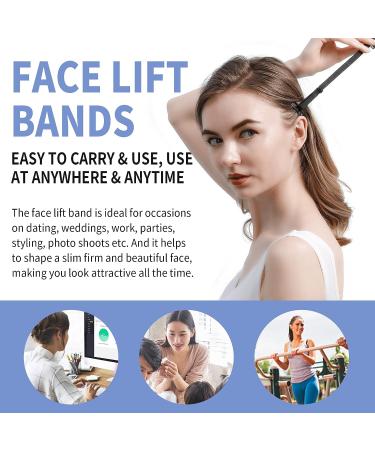 Facelift Bands with Clips - Reusable Hairpin Facial Lifting Straps - Adjustable Elastic Bands for Instant Eye Wrinkle Removal (5pcs) - Black - Buy Online on GoSupps.com