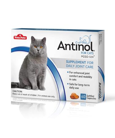 Antinol 60 Softgels - The Natural Super Potent Joint Supplement for Cats