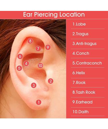 233PCS Ear Piercing Gun Kit with Hypoallergenic Needles for Salon & Home - Blue Gun with Crystal Studs - Buy Online on GoSupps.com