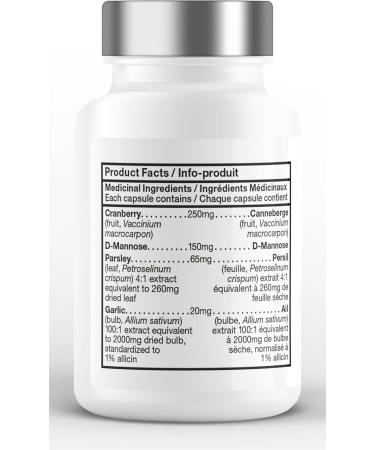 CanPrev UTI Protect 60 Capsules - D-Mannose for Bladder Support with Cranberry Parsley Garlic & Grapeseed Extracts Promotes Bladder Comfort & Urinary Tract Wellness Gentle Daily Support for Women - Buy Online on GoSupps.com