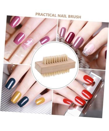 SKISUNO Wooden Nail Cleaning Brush Fingernail Cleaner Wood Nail Brush Wood Fingernail Scrubbing Brush Bristle Nail Scrubber Tool Hard Bristle Nail One Double Sided Wood Tools Bamboo Miss - Buy Online on GoSupps.com
