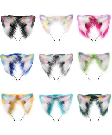 amangul Carnivals Rainbow Color Ear Hair Hoop Woman Headband Makeup Headband for Easter Halloween Cosplay Hair Accessories(3) - Buy Online on GoSupps.com
