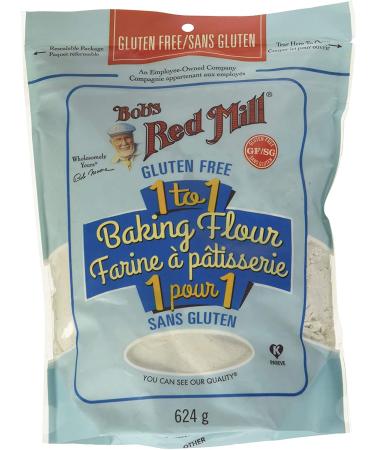 Bob's Red Mill 1-to-1 Baking Flour Gluten Free 624g (Pack of 1) 624 g (Pack of 1)